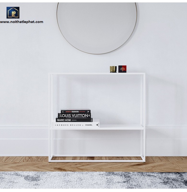 Bàn Console 2 Tầng Khung Thép Mặt Gỗ, Thiết Kế Hiện Đại.//CONSOLE_69