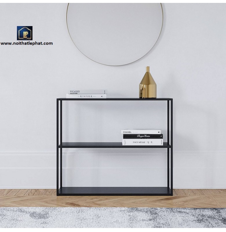 Bàn Console 2 Tầng Khung Thép Mặt Gỗ, Thiết Kế Hiện Đại.//CONSOLE_70