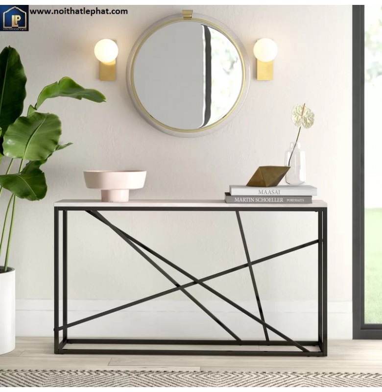 BÀN CONSOLE_35 KHUNG THÉP SƠN TĨNH ĐIỆN - MẶT ĐÁ MARBLE