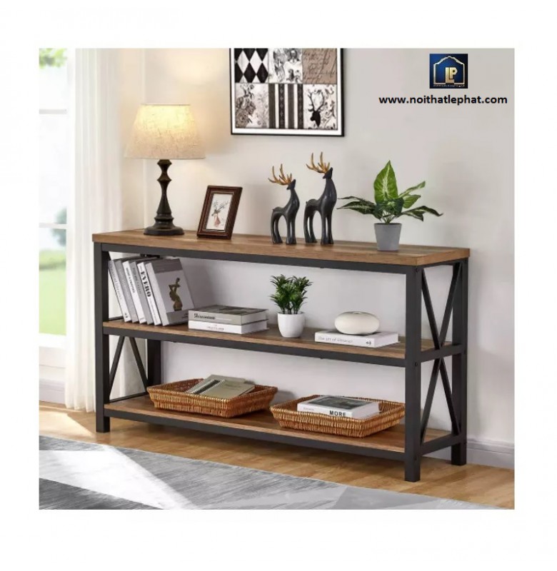 Bàn Console - Bàn Trang Trí Mặt Gỗ Khung Thép Hiện Đại.//Console_66