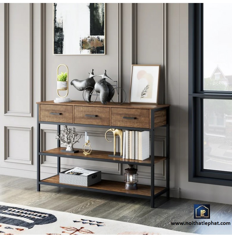 Bàn Console Hiện Đại, Bàn Trang Trí Decor Gỗ Có Ngăn Kéo.//CONSOLE_74