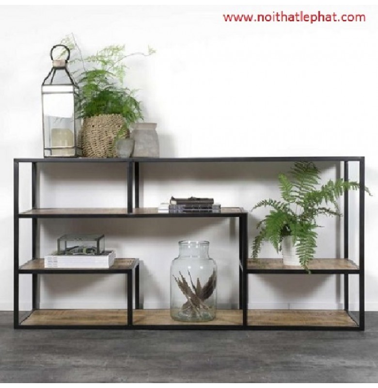 BÀN CONSOLE KHUNG THÉP - MẶT GỖ HIỆN ĐẠI. CONSOLE_18