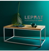 BÀN SOFA CHỮA NHẬT KHUNG THÉP MẶT GỖ HIỆN ĐẠI BSF_05