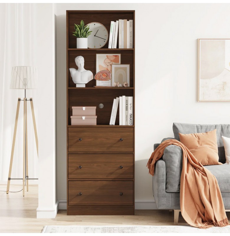 THS_05. Tủ Hồ Sơ Gỗ Màu Walnut(Óc Chó) Gồm 3 Ngăn Kéo.